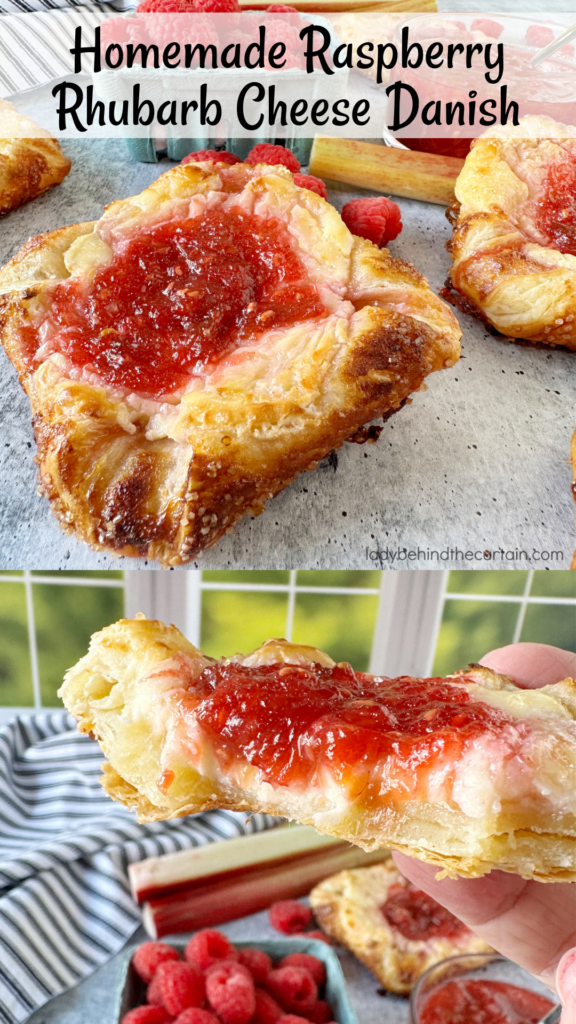 Homemade Rhubarb Cheese Danish