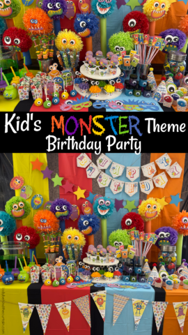 Kid's Monster Theme Birthday Party + Video