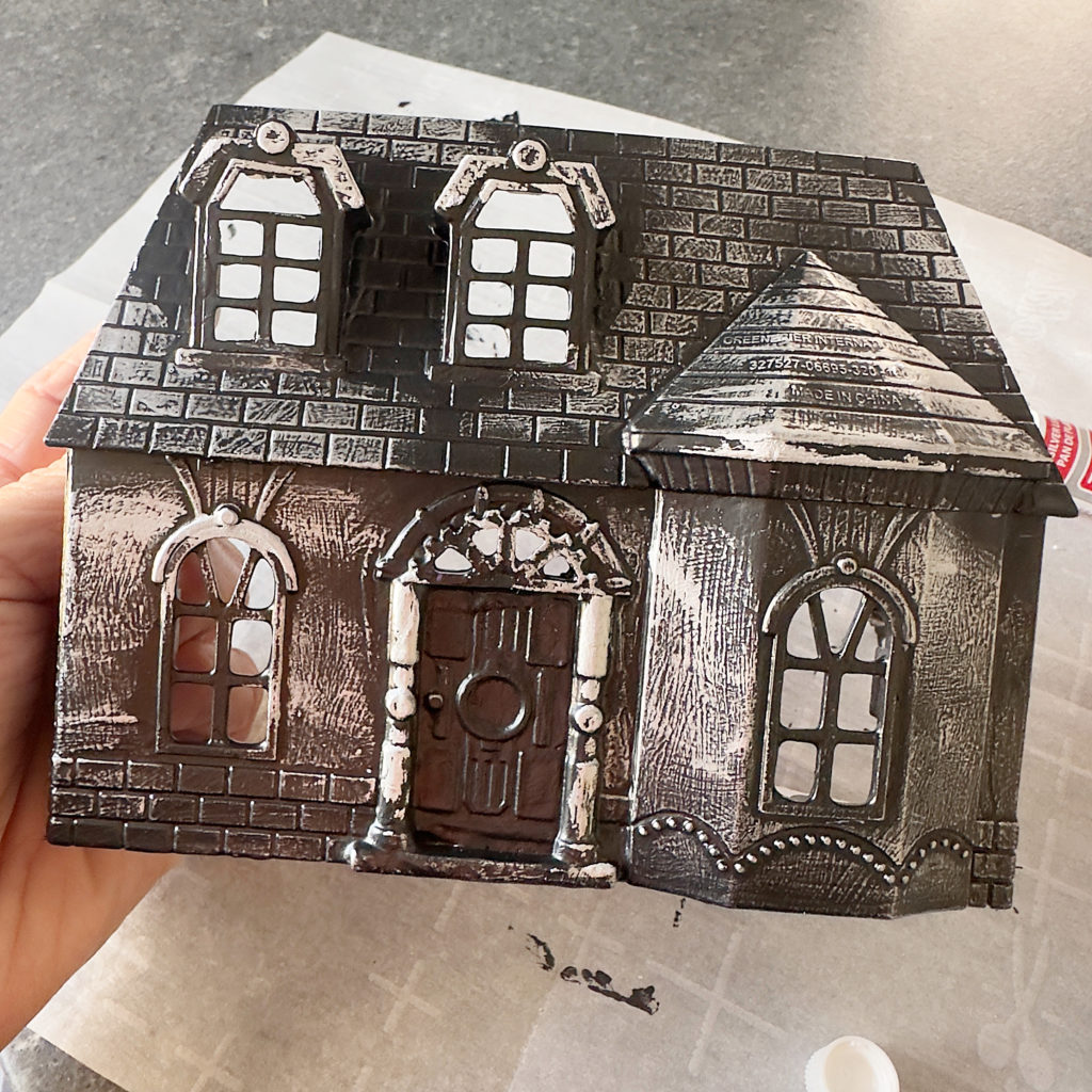 DIY Spooky House Cake Topper and Three Layer Halloween Cake