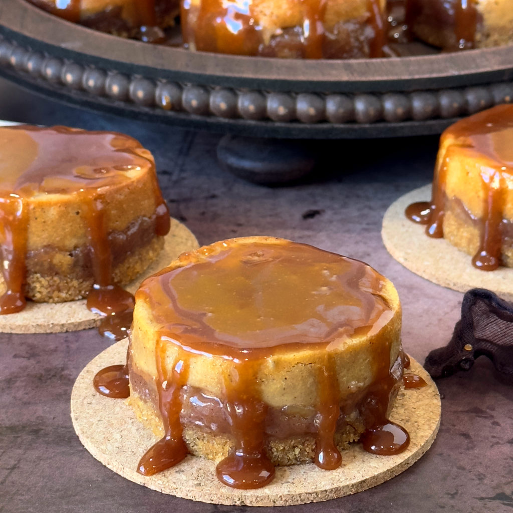 Mini Caramel Apple Pie Cheesecakes