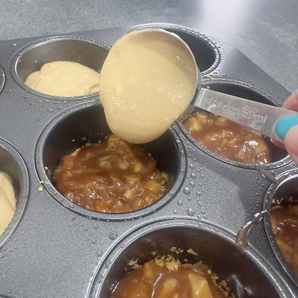 Mini Caramel Apple Pie Cheesecakes