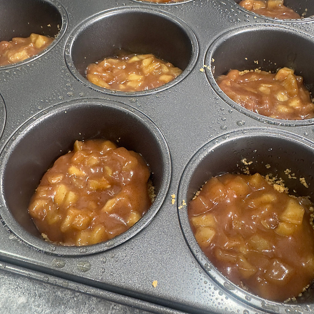 Mini Caramel Apple Pie Cheesecakes