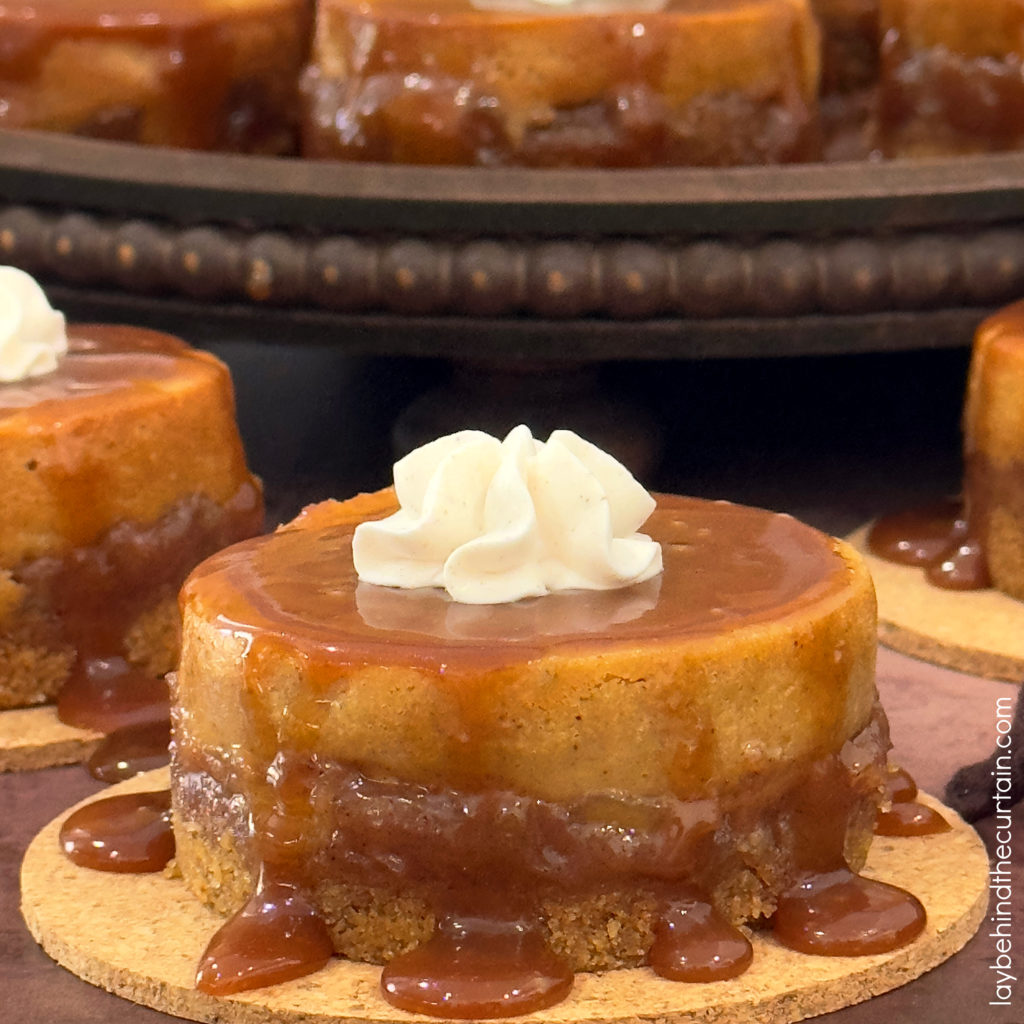 Mini Caramel Apple Pie Cheesecakes