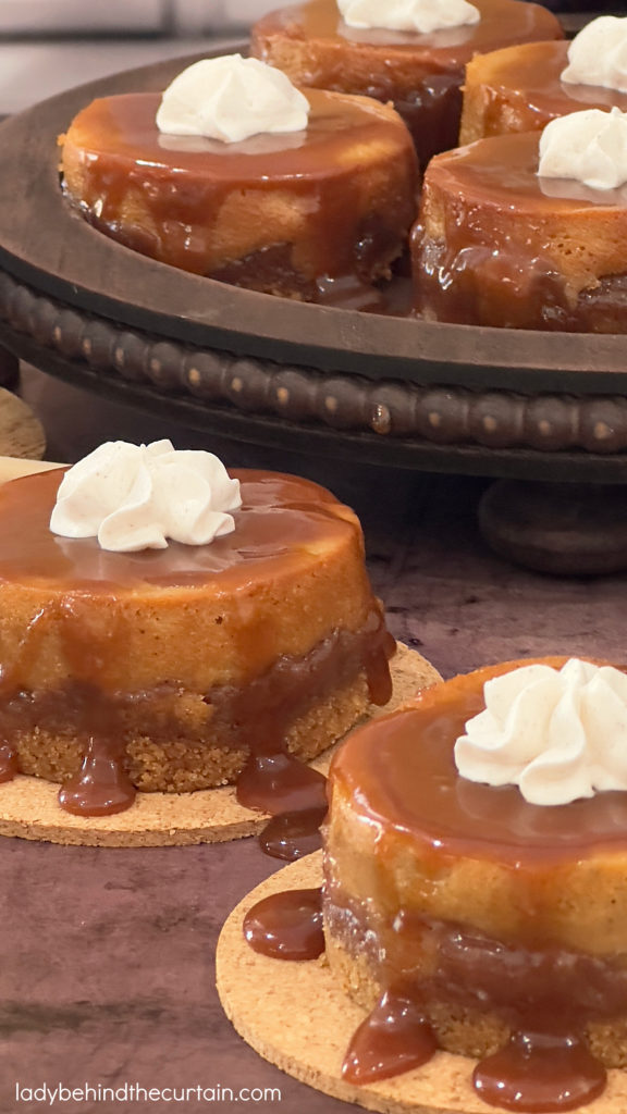 Mini Caramel Apple Pie Cheesecakes