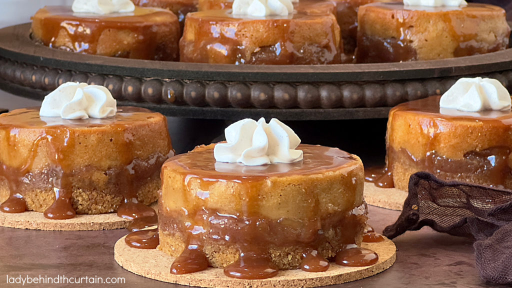 Mini Caramel Apple Pie Cheesecakes