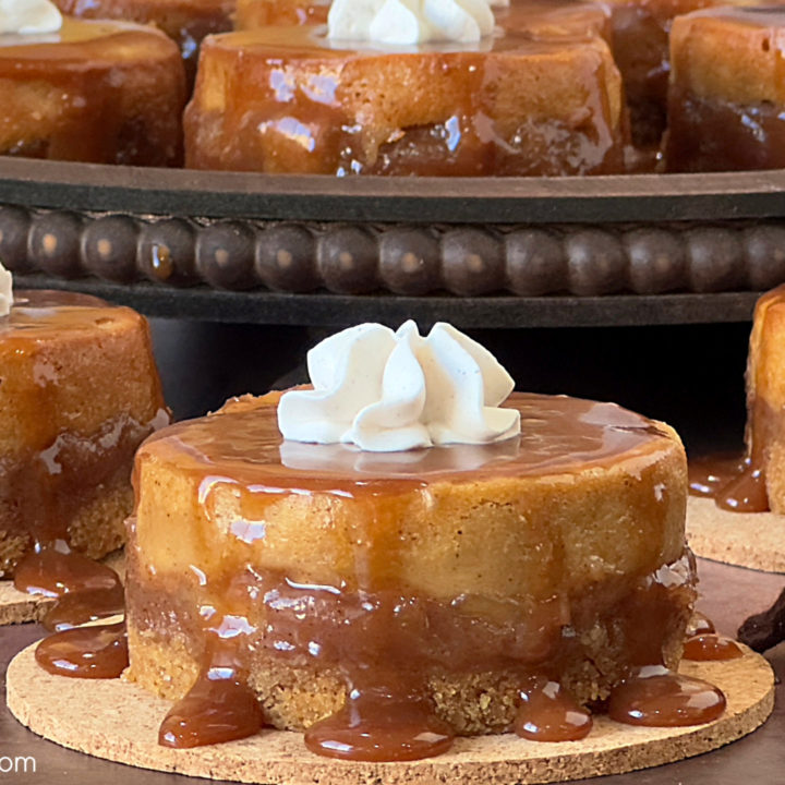 Mini Caramel Apple Pie Cheesecakes