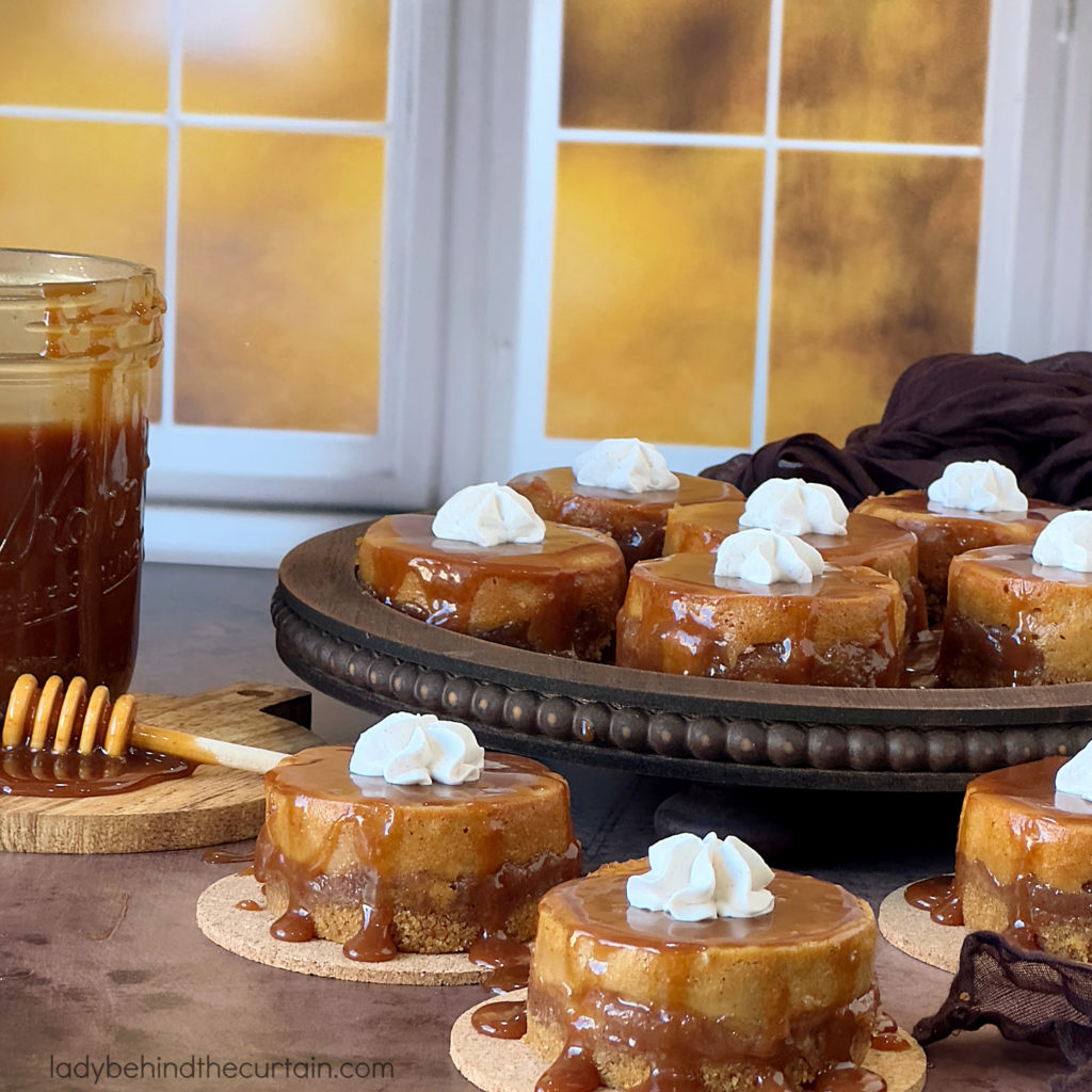 Mini Caramel Apple Pie Cheesecakes