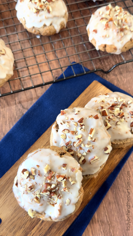 Easy Spice Cake Mix Cookies with a Maple Glaze