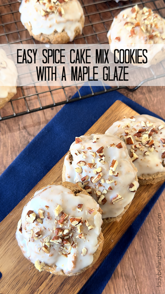 Easy Spice Cake Mix Cookies with a Maple Glaze