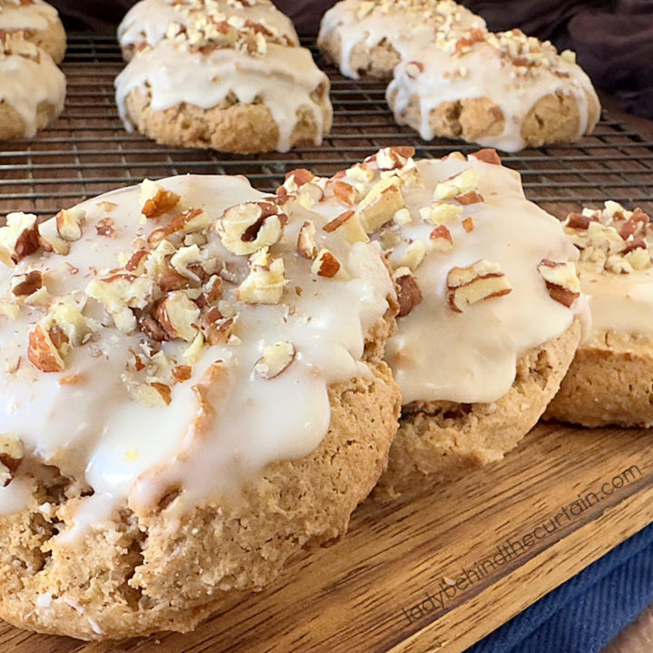 Easy Spice Cake Mix Cookies with a Maple Glaze