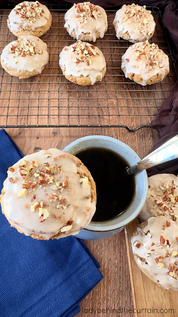 Easy Spice Cake Mix Cookies with a Maple Glaze