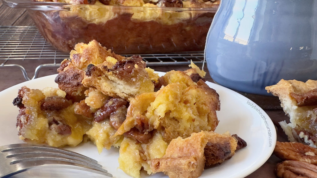 Leftover Pecan Pie Bread Pudding