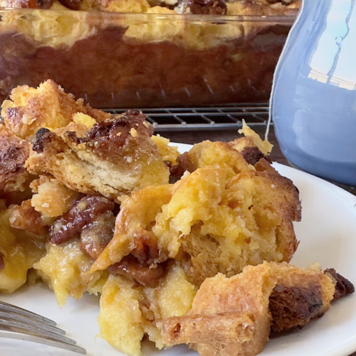 Leftover Pecan Pie Bread Pudding