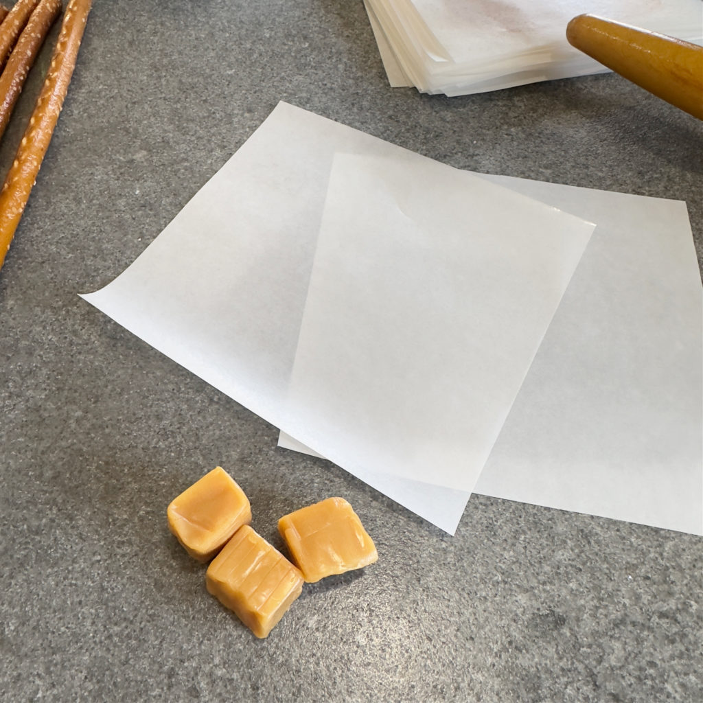 Salted Caramel Dark Chocolate Pretzel Rods