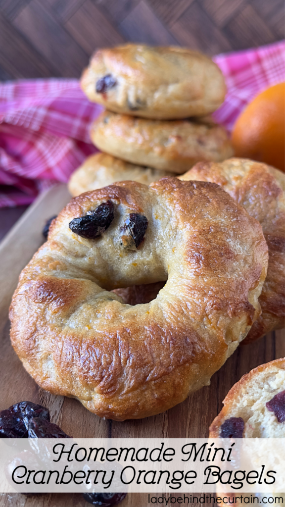 Homemade Mini Cranberry Orange Bagels