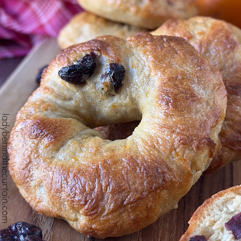 Homemade Mini Cranberry Orange Bagels