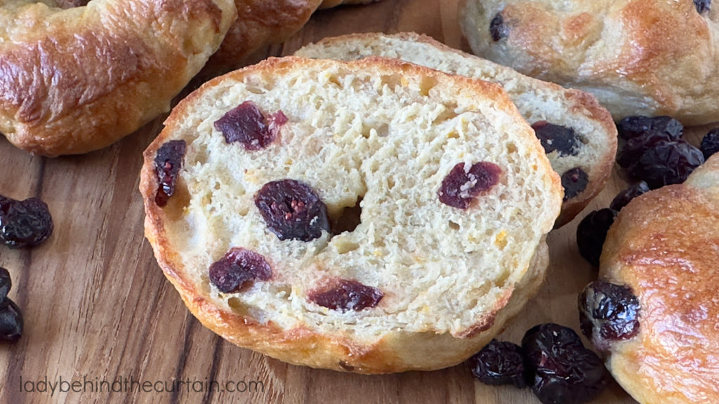 Homemade Mini Cranberry Orange Bagels