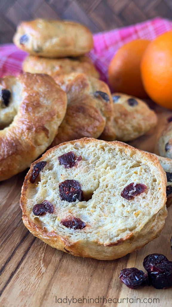 Homemade Mini Cranberry Orange Bagels