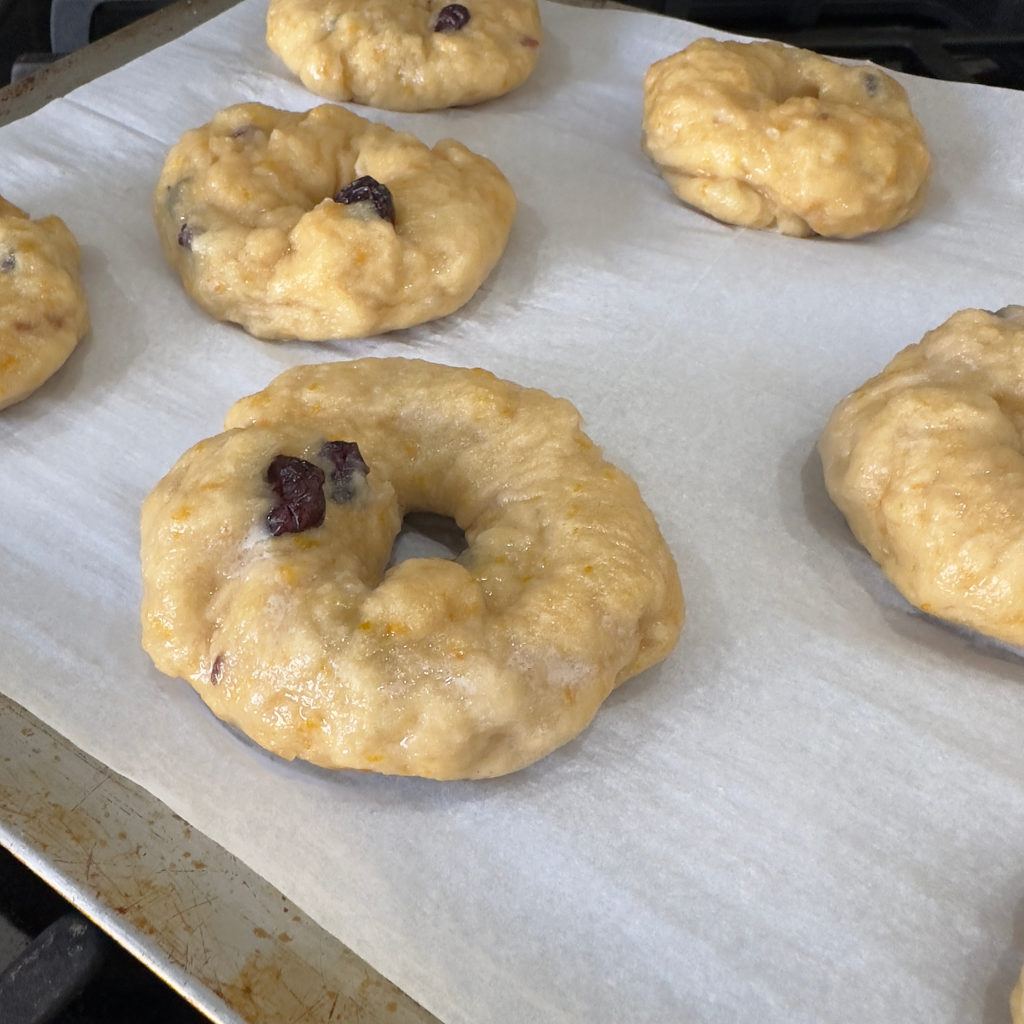 Homemade Mini Cranberry Orange Bagels